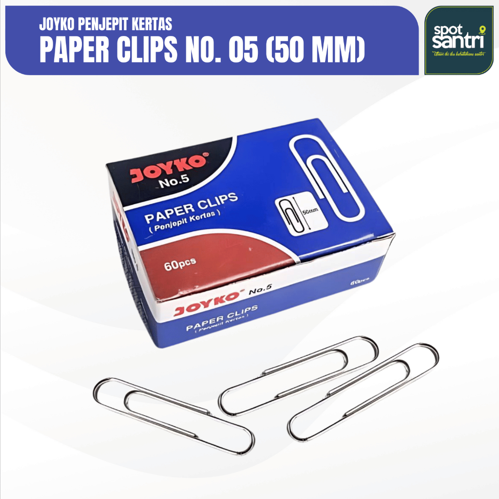 

Paper Clips Joyko NO 05 (Besar) | Klip Penjepit Kertas [BOX/60PCS]