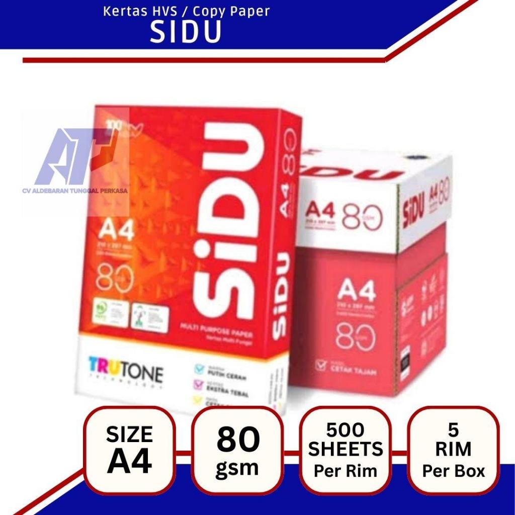 

Kertas HVS A4 SIDU SINAR DUNIA 80 gsm 1 Box (5 rim/2500 Lembar) Copy Paper Print Copier Fotocopy