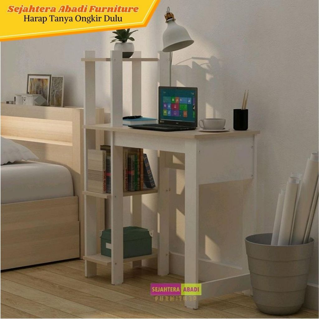 prodesign meja belajar meja tulis felix dk80 meja kerja meja kantor meja plus rak meja rak serbaguna