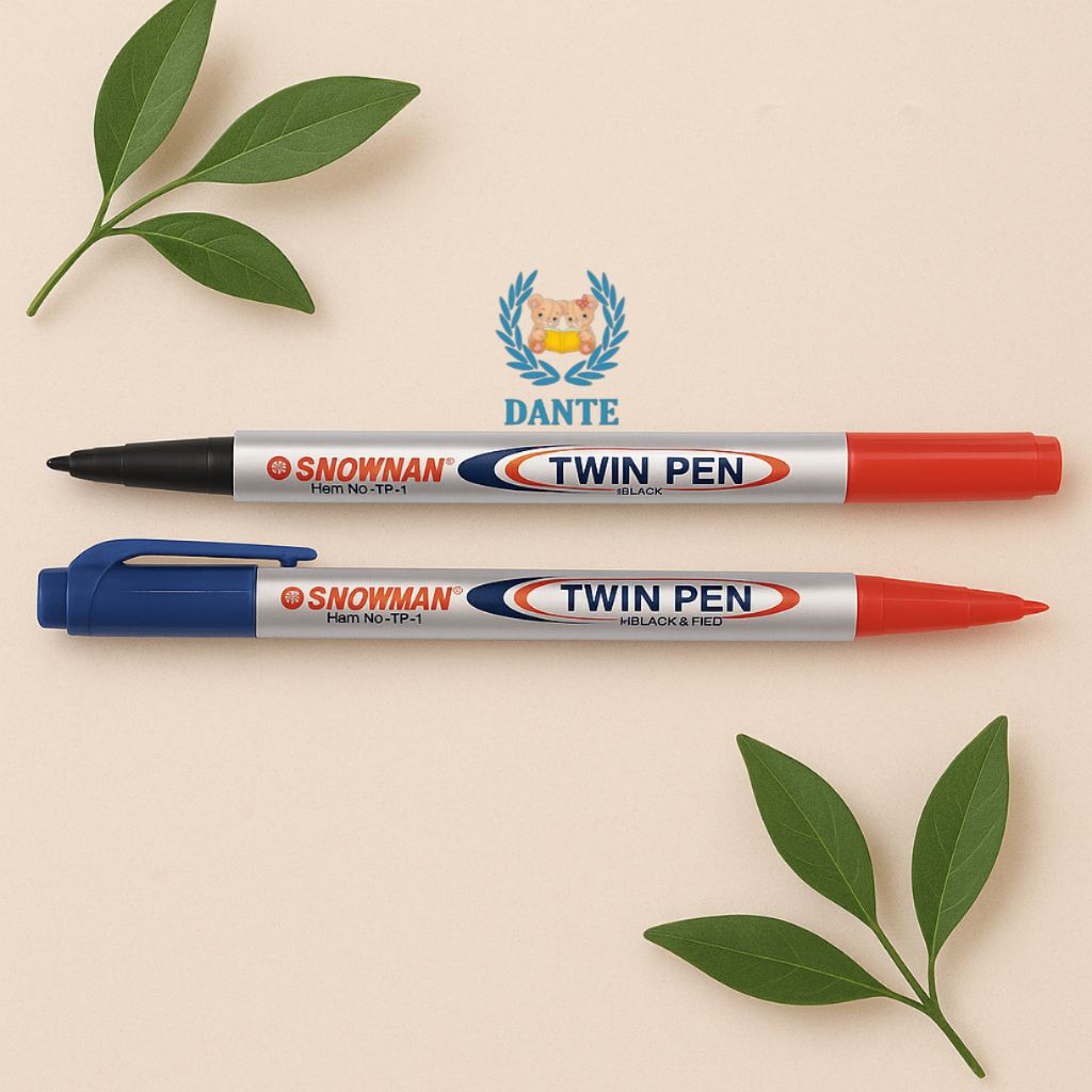 

Spidol Snowman TP-1 TWIN PEN 2in1 Black Red - Satuan