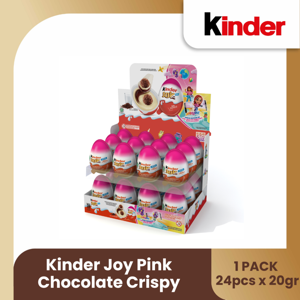 

Kinder Joy Pink Chocolate Crispy 20gr Isi 24pcs
