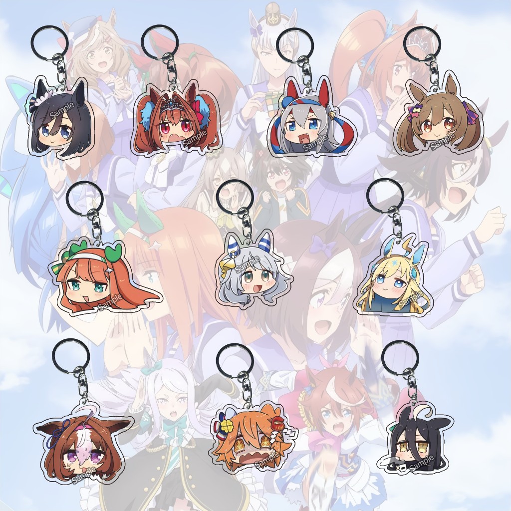 Gantungan Kunci Uma Musume Manhattan Cafe - Eishin Flash - Ganci - Keychain - Souvenir - Meisho Doto