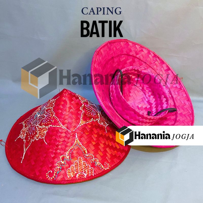 Topi caping bambu petani halus ukuran besar 38 cm