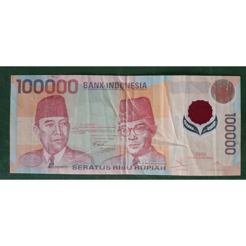 UANGKUNO 100.000 RUPIAH POLYMER THN 1999