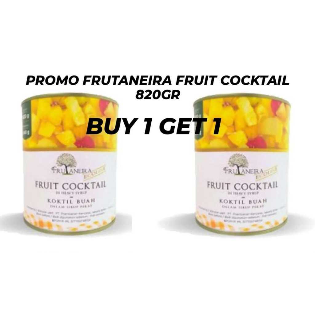 

PROMO! FRUTANEIRA FRUIT COCKTAIL 820GR BUY 1 GET 1, ISI BANYAK & SEGAR