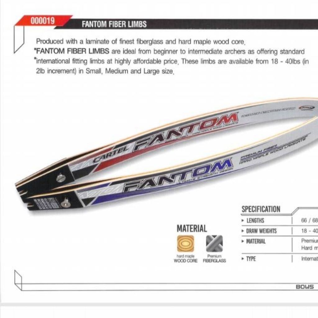 CARTEL FANTOM ILF LIMBS - Recurve Bow LIMBS ILF
- Limb Busur Panah Recurve ILF - Olahraga Panahan