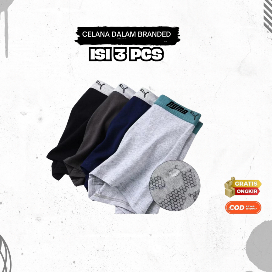 TERBARU || 3 PCS Celana Dalam Boxer Pria Dewasa Import Premium / Cd Cowok / Dalaman Pria / Cd Pria