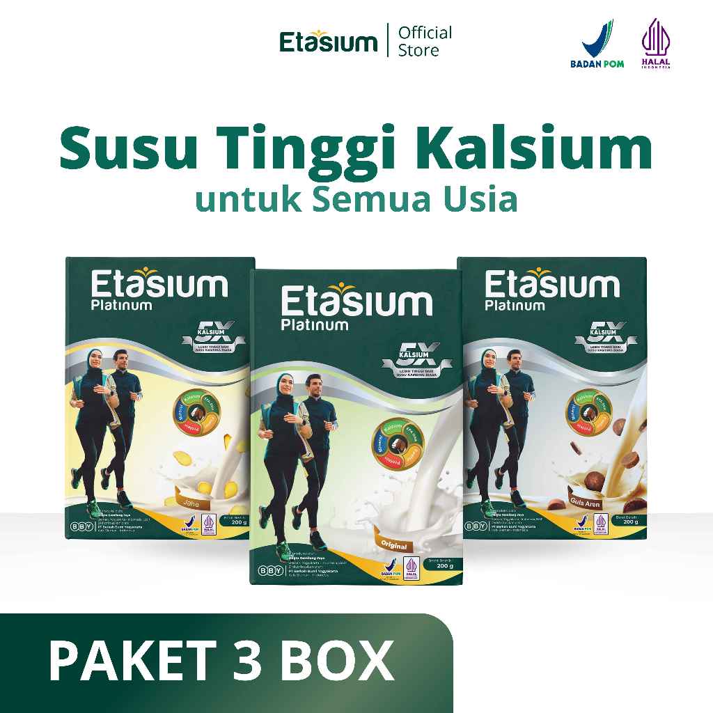 

Paket 3 Box Etasium Platinum 200gr All Variant Susu Kambing Etawa | Rasa Enak Tinggi Kalsium