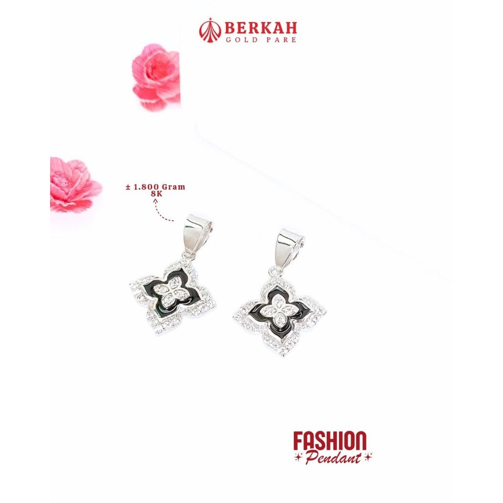 liontin Emas putih Kadar 8k