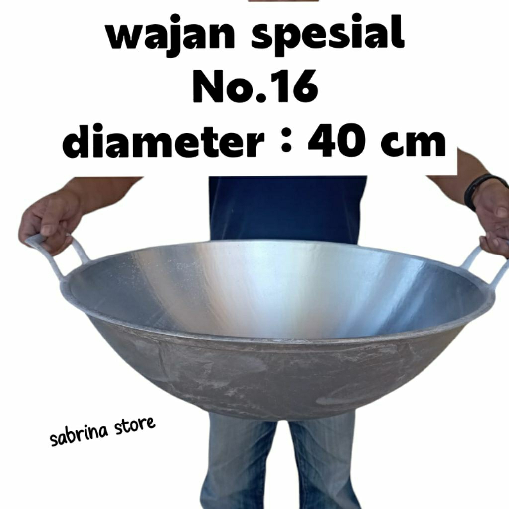 Wajan Kuali Besar Penggorengan Spesial No.16-24 Wajan Penggorengan Anti Lengket Bahan Tebal