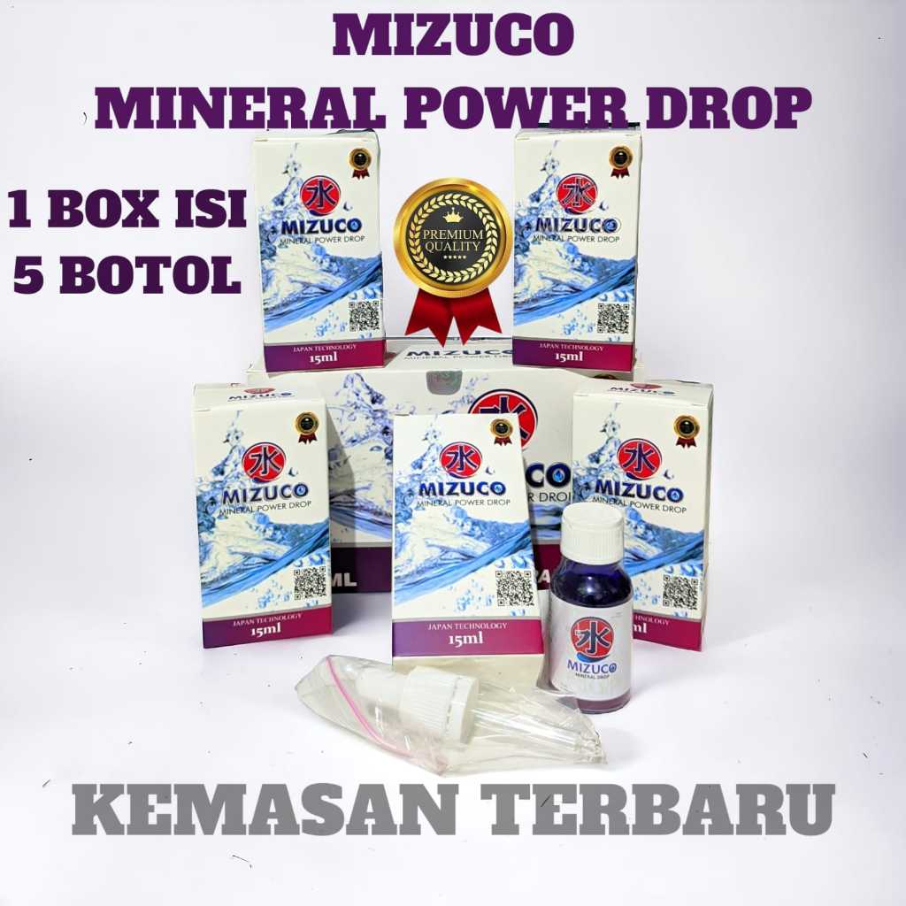 

MIZUCO MINERAL ALKALINE 1 BOX ISI 5 BOTOL 100% ORIGINAL