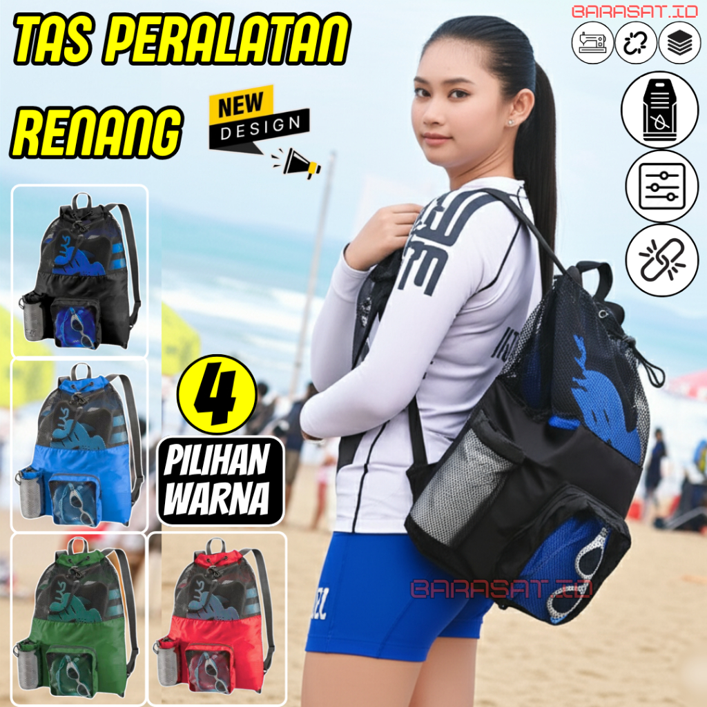 Dry Bag Tas Pakaian Basah Renang Tas Pantai Renang Tas Ransel Renang Perlengkapan Olahraga Air