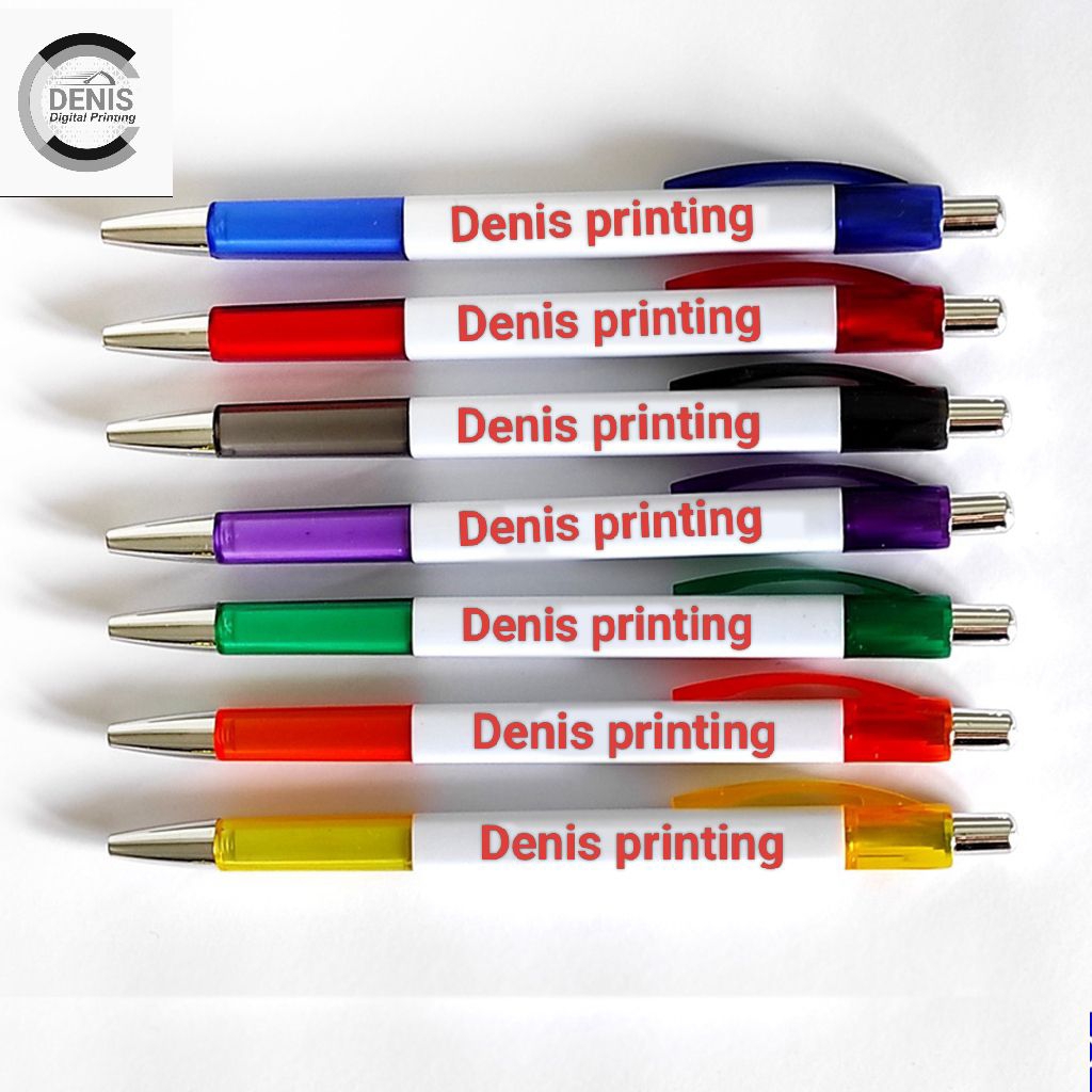 pulpen print custom pena kotak / sovenir pulpen / alat tulis