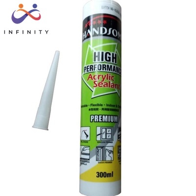 

HANDSOME Lem Acrylic Sealant Paintable Silicone Sealant 300ml White Putih Lem Botol Super Seal Gap INF