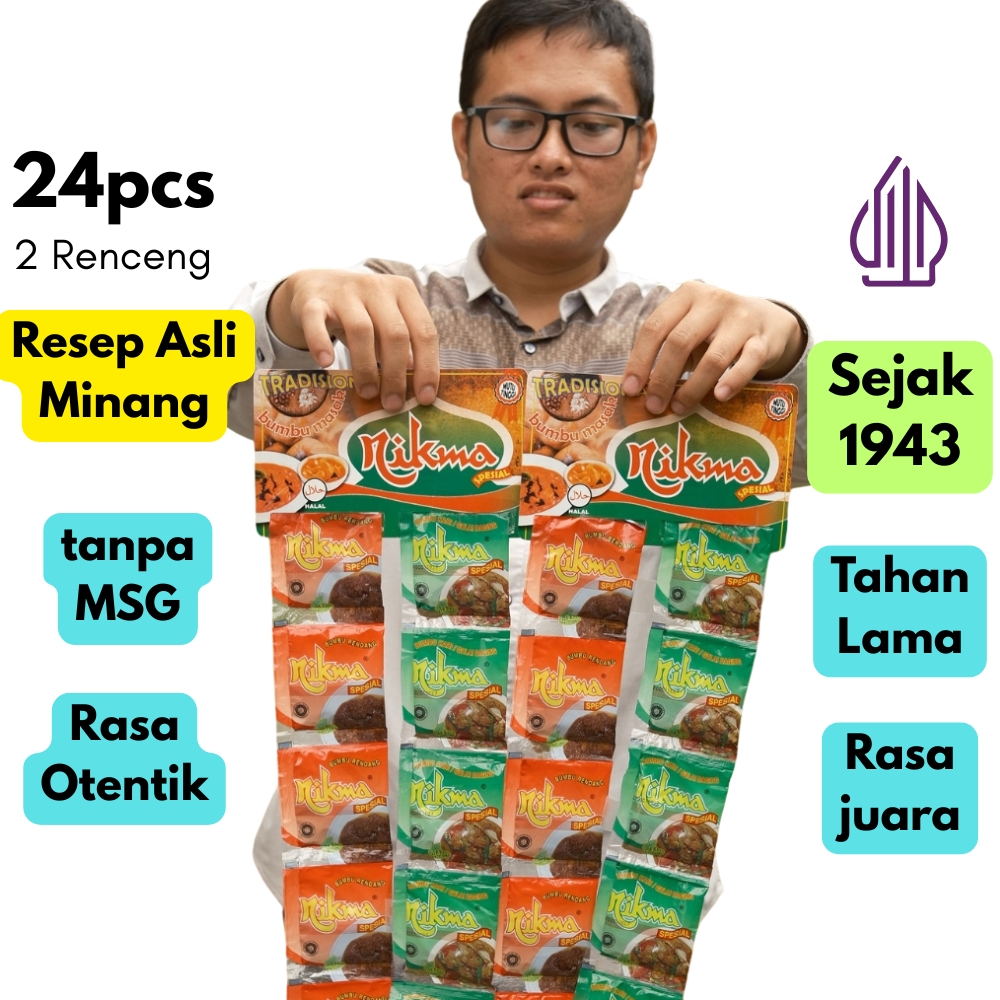 

Bumbu Rendang Gulai Padang 24 Sachet Hemat Halal Asli Minang Masakan Tradisional Praktis