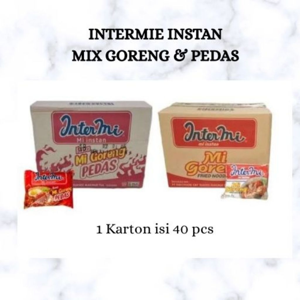 

INTERMI GORENG DAN PEDAS (1 Karton isi 40pcs x 60 Gram)