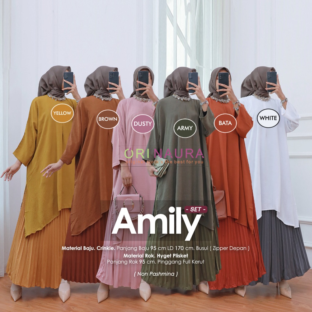 Long Tunik Over Size Malay Jumbo || Amily Tunik || Amily Set By Ori Naura
