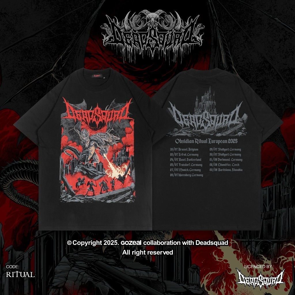 Dead Squad - Obsidian Ritual European Tour 2025 x Gozeal
