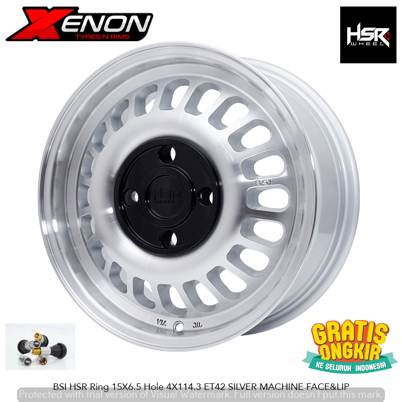 Velg Racing R15 HSR BSI Polish Model Kaleng Pcd 4x114 Ring 15 Buat Mobil Avanza Xenia Livina Evalia