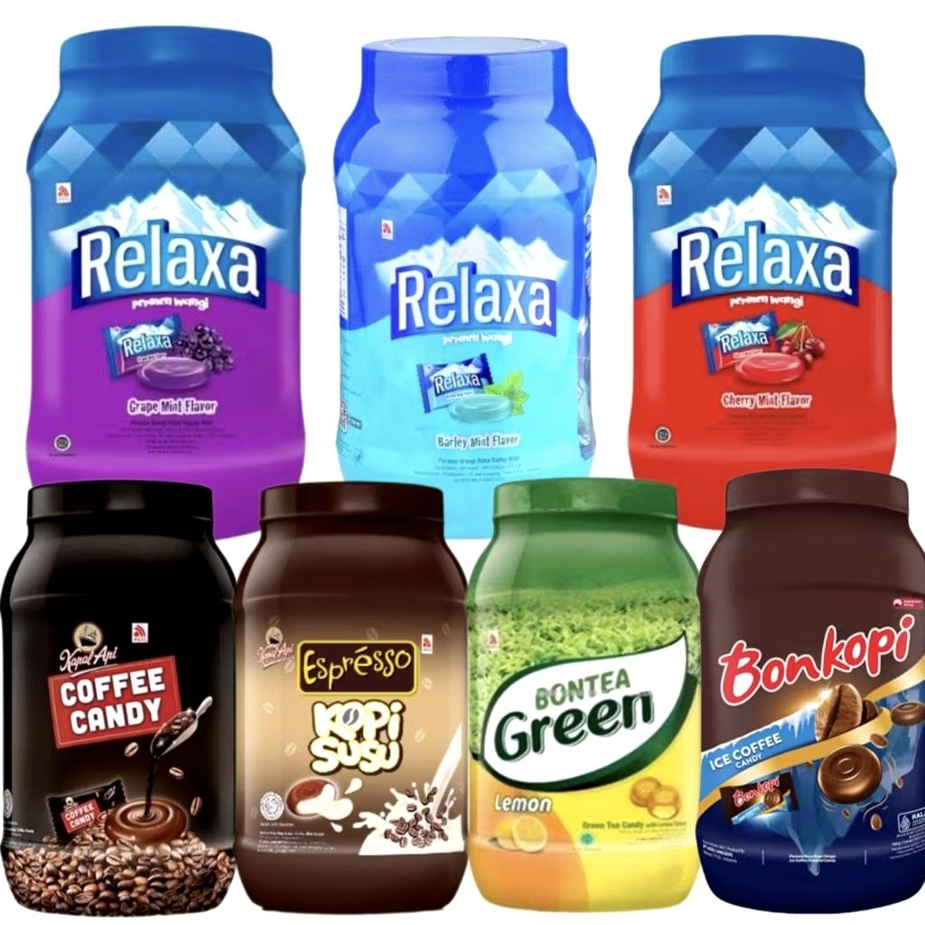 

Permen Toples Isi 200pcs Relaxa | Bonkopi | Kapal Api | Bontea | 500g