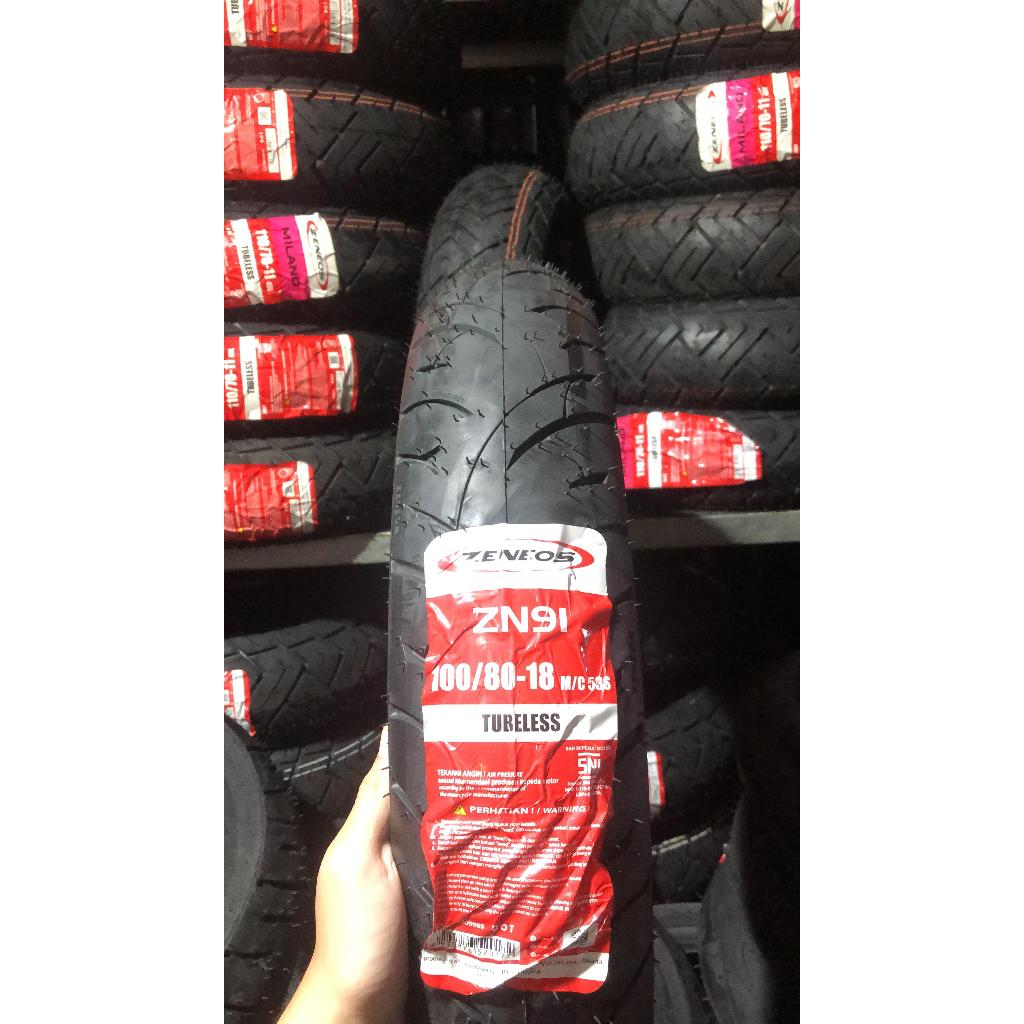 BAN MOTOR RING 18 // ZENEOS ZN91 100/80-18 TUBELESS // BAN MOTOR TIGER, RX-KING, SCORPIO