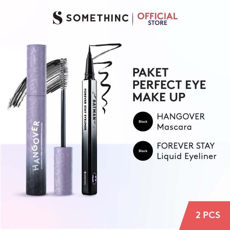SOMETHINC [2 PCS] Perfect Eye Makeup Kit (HANGOVER Voluminous Fiber Lash Smudgeproof Mascara & FOREV