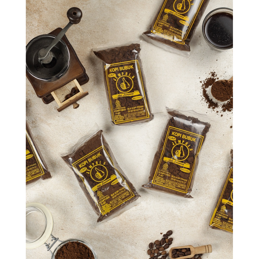 

Kopi Bubuk Cap Jempol Supri Kemasan 100gr (1kg isi 10bks)