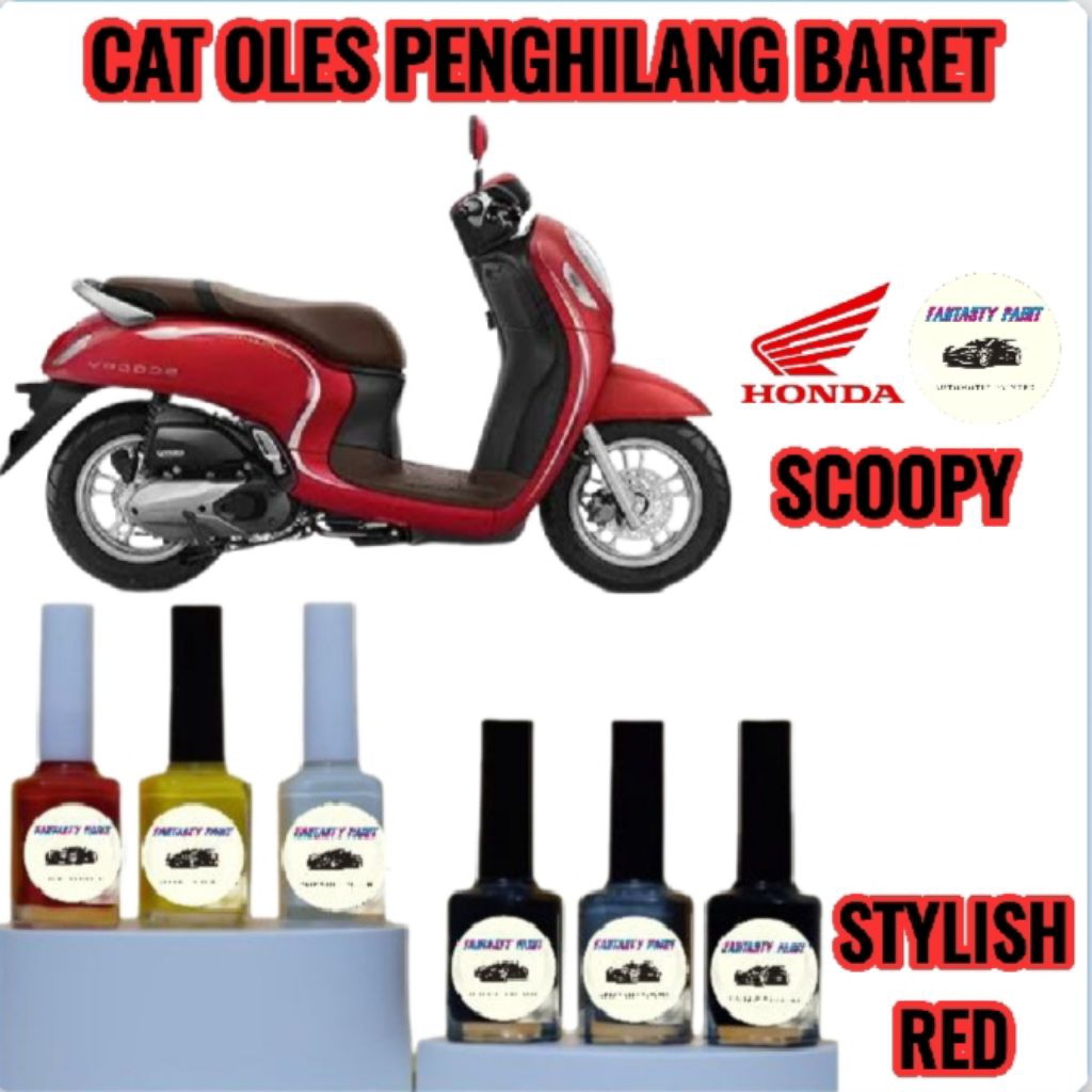 CAT OLES PENGHILANG BARET MOTOR HONDA SCOOPY 2018,2019,2020,2021,2022,2023,2024 MERAH DOFF/STYLISH R