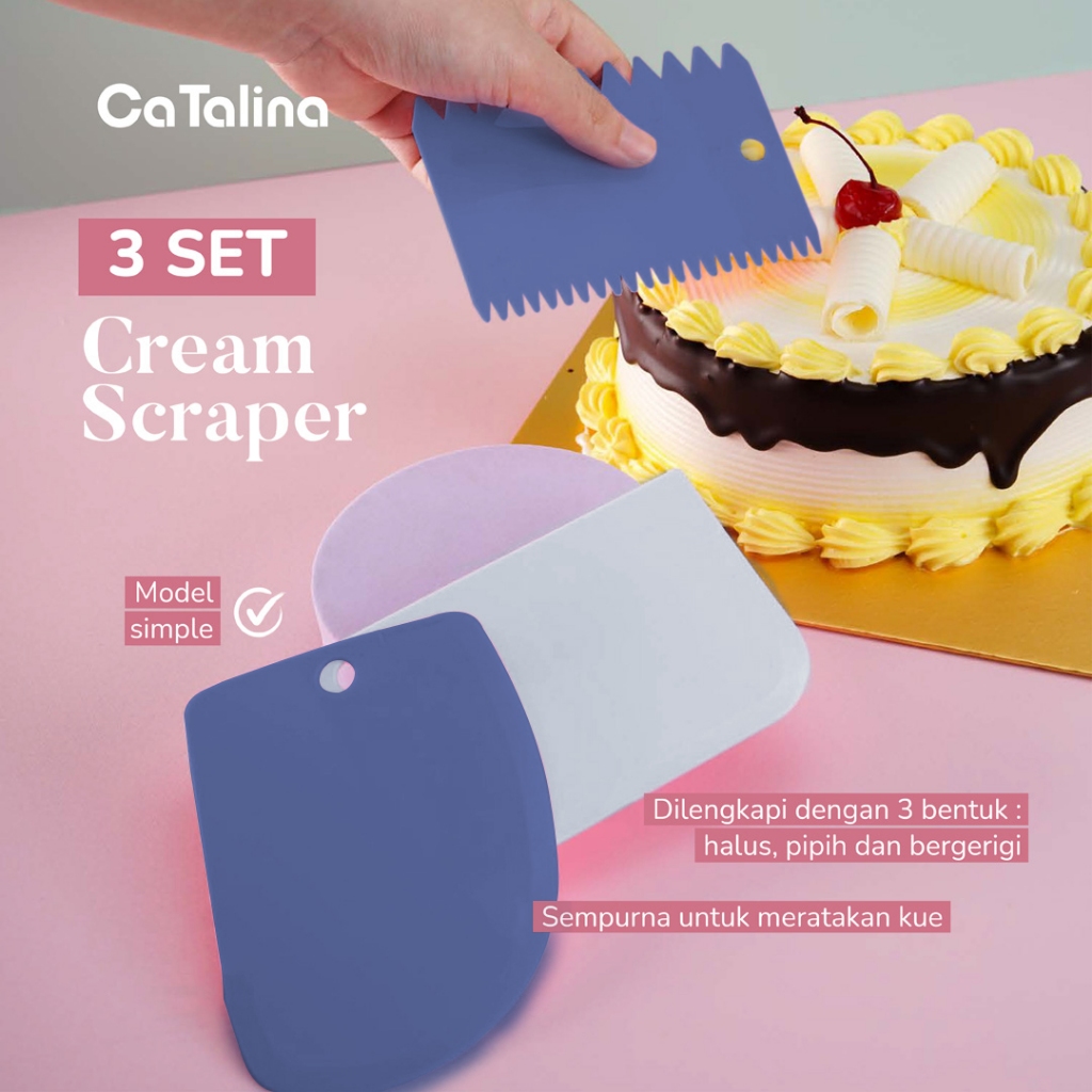 

Scraper Cream 3 Pcs Perata Krim Kue