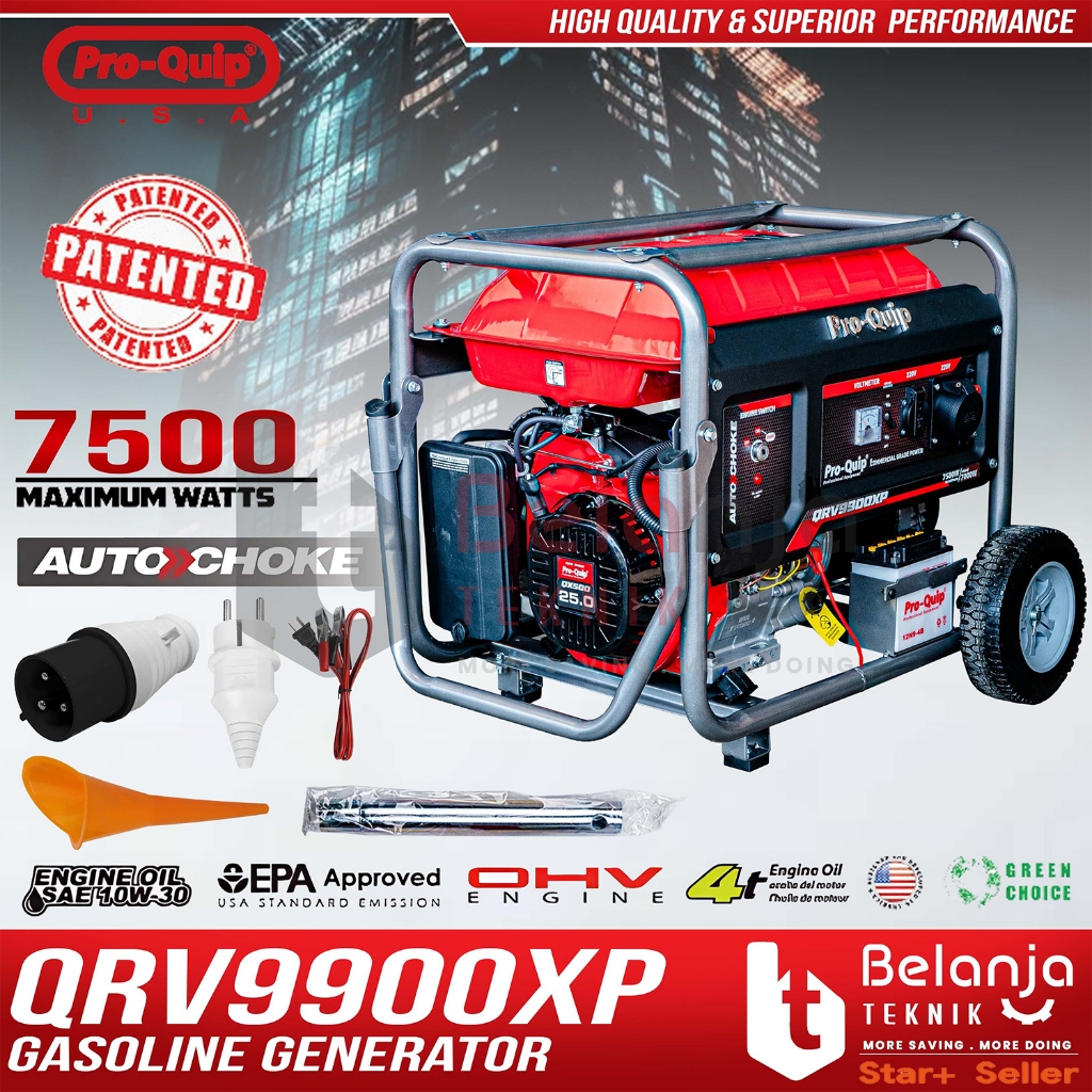 Mesin Generator Gasoline Proquip QRV9900XP Genset Bensin 4 Tak 7000 Watt QRV9900 XP QRV 9900 XP Pro 