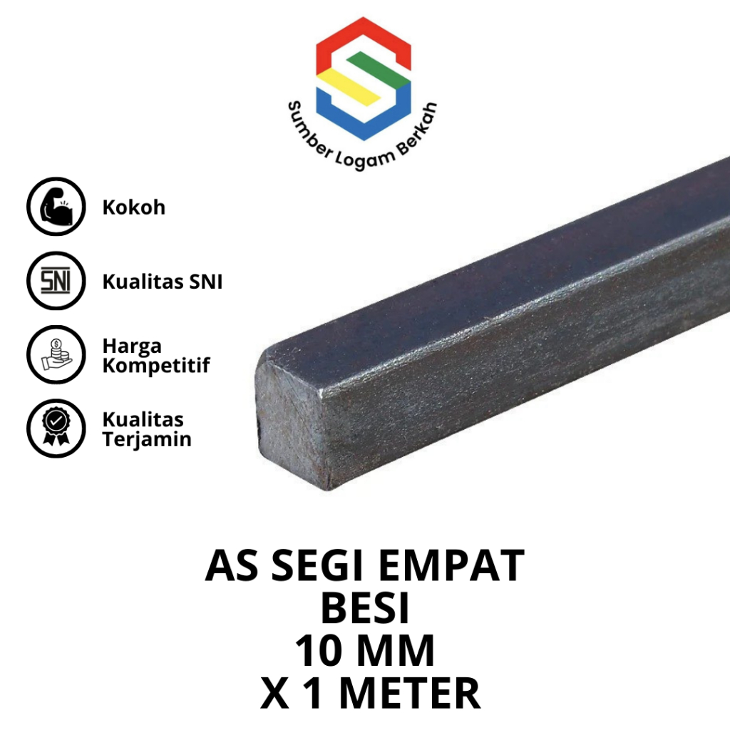 as segi empat besi 10 MM