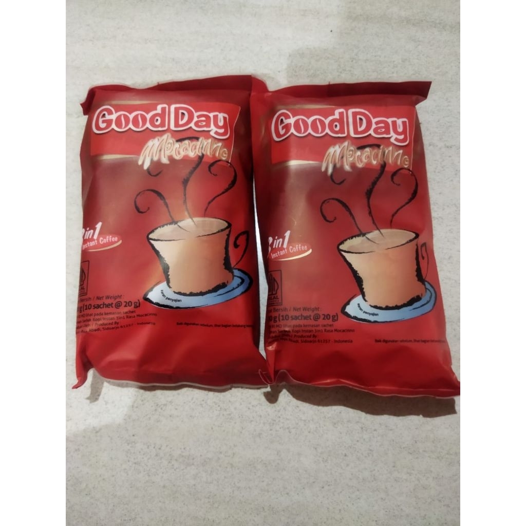 

good day mocacinno 1 renceng isi 10 sachet
