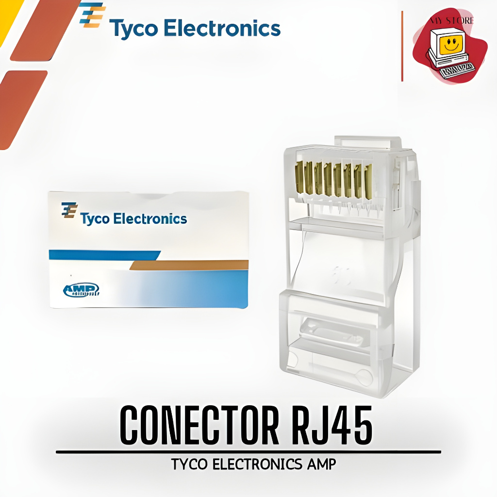 Connector RJ45 AMP Box Tyco Electronics per 1 pcs