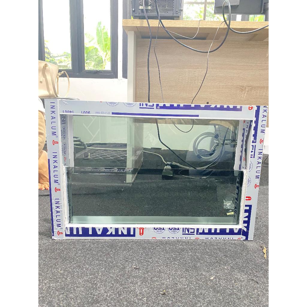 JENDELA BOVEN VENTILASI ALUMINIUM KACA ZIGZAG UKURAN BISA CUSTOM