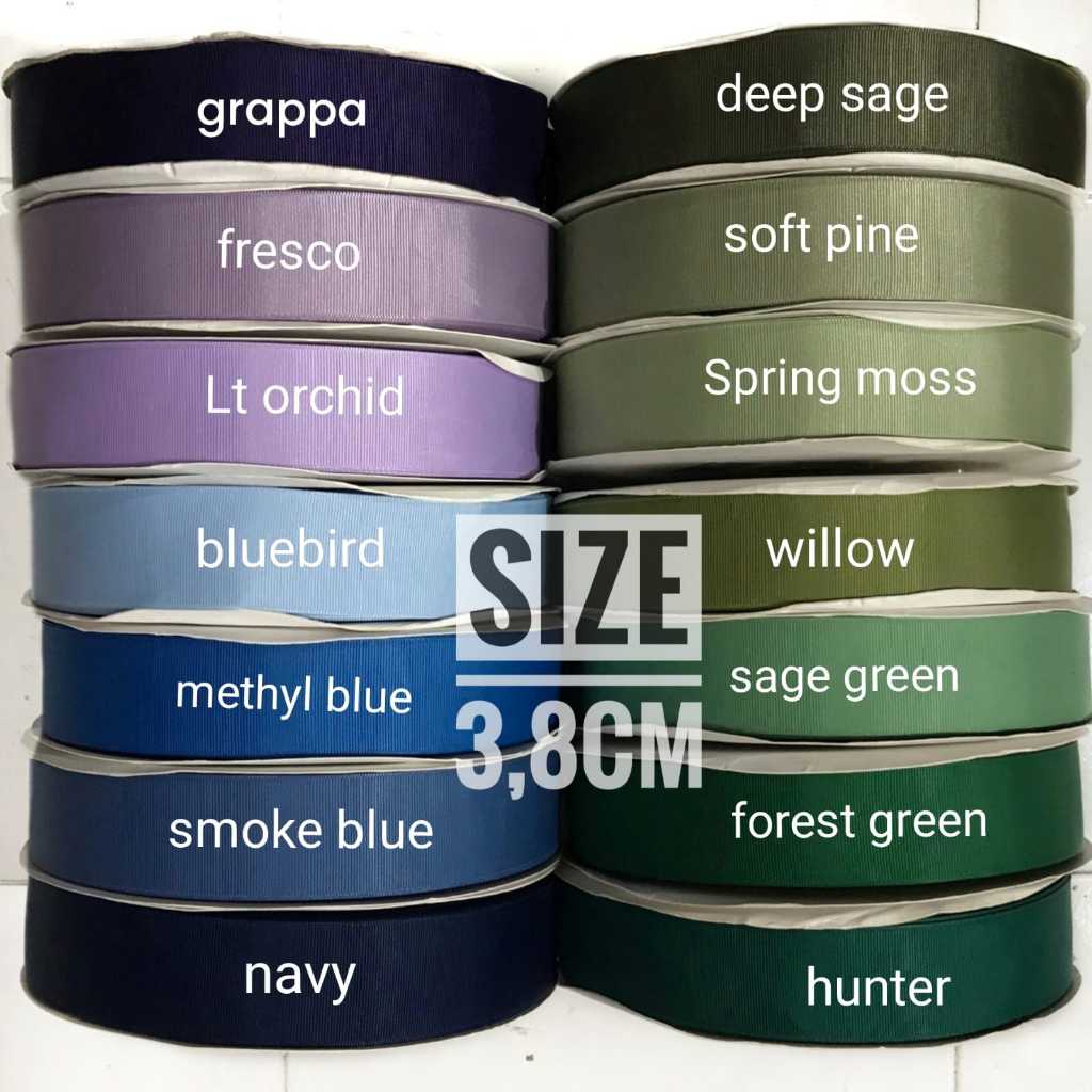 

3,8CM -PITA GROSGRAIN PREMIUM / PITA POLOS KADO HAMPERS / GROSGRAIN IMPORT PREMIUM/GGS