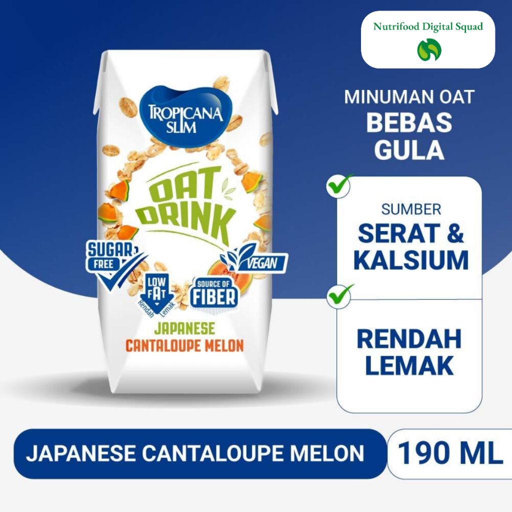 

TropicanaSlim Oat Drink japanese cantalaope Melon 190ml