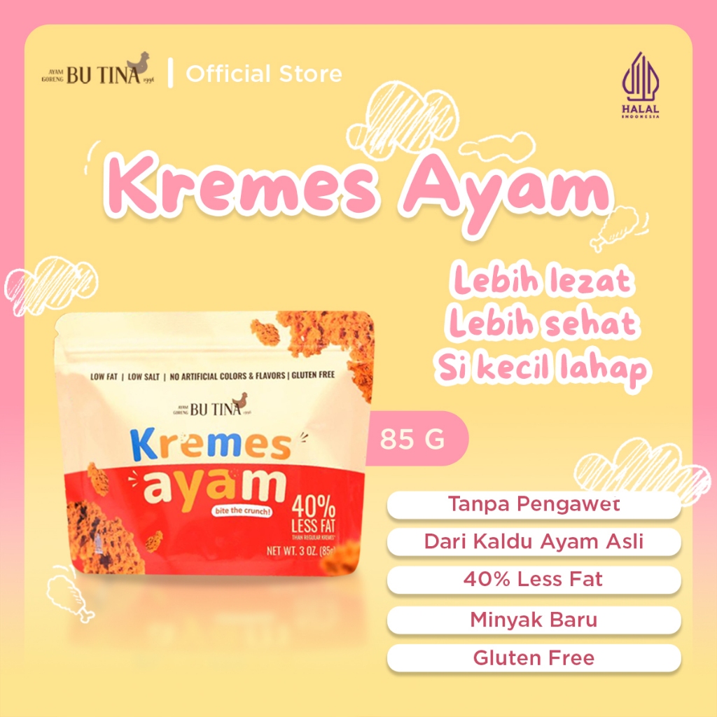 

Cemilan Kremes Ayam – Kemasan Ziplock Travel Friendly, Cocok Untuk Anak - 85g