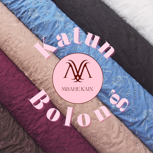 Kain Katbol Katun Bordir Bolong Premium Motif Bunga Halus Murah Per Setengah Meter Untuk Blouse Oute