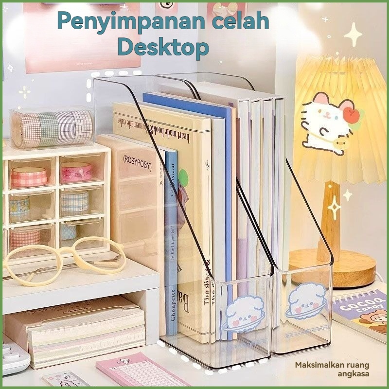 

Rak Buku Organizer Meja Akrilik / File Dokumen Buku Rak Penyimpanan Portable Praktis/Desk organizer /Stackable Storage Organizer/Penyimpanan buku di meja