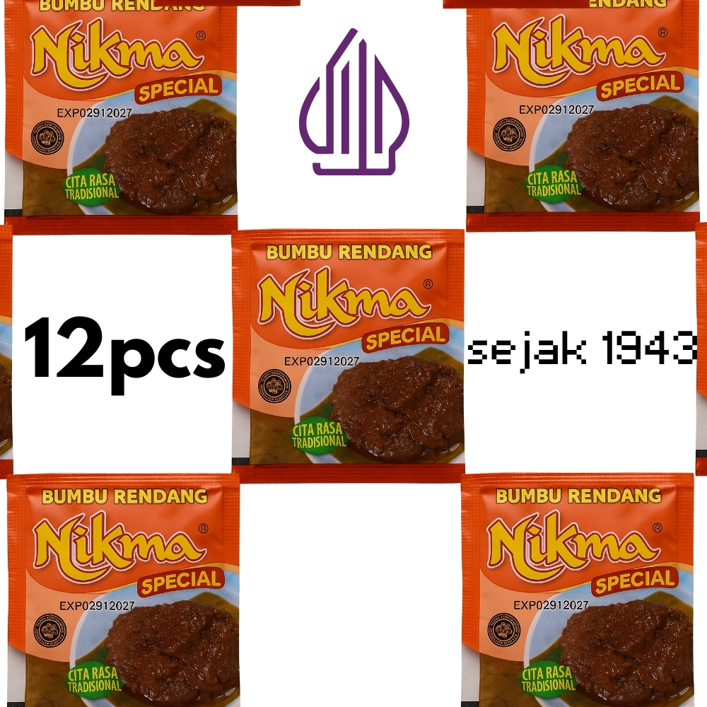 

NIKMA Rendang Bumbu Instan 12 Sachet Halal Padang Asli Minang Praktis Untuk Keluarga