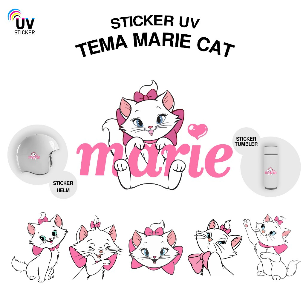 

STIKER UV - TEMA RANDOM MARIE CAT | STICKER UV, STICKER MOTOR, STICKER MOBIL, STICKER HELM, STICKER TUMBLER, STICKER 3D, STICKER UV DTF BY UVSticker