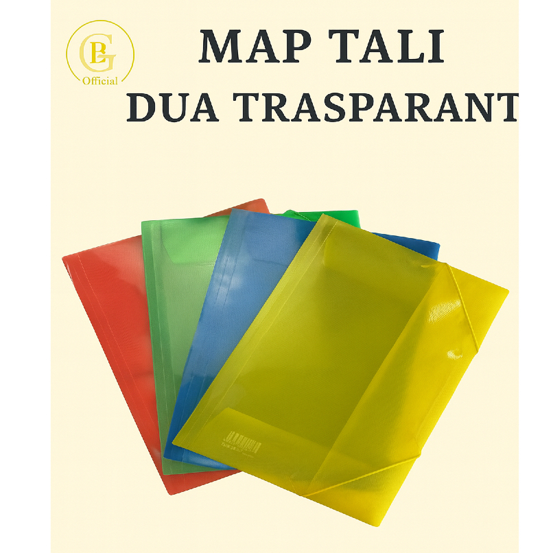

5 PIECE MAP TALI DUA TRANSPARANT PLASTIK WARNA / MAP FILE / MAP DOCUMENT
