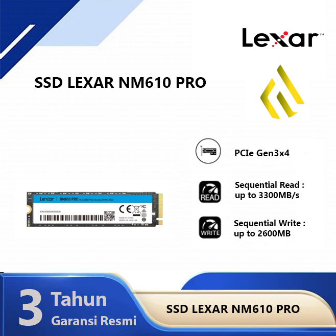 SSD Lexar NM610 PRO 1TB 2TB - SSD M.2 NVMe PCIe Gen 3x4