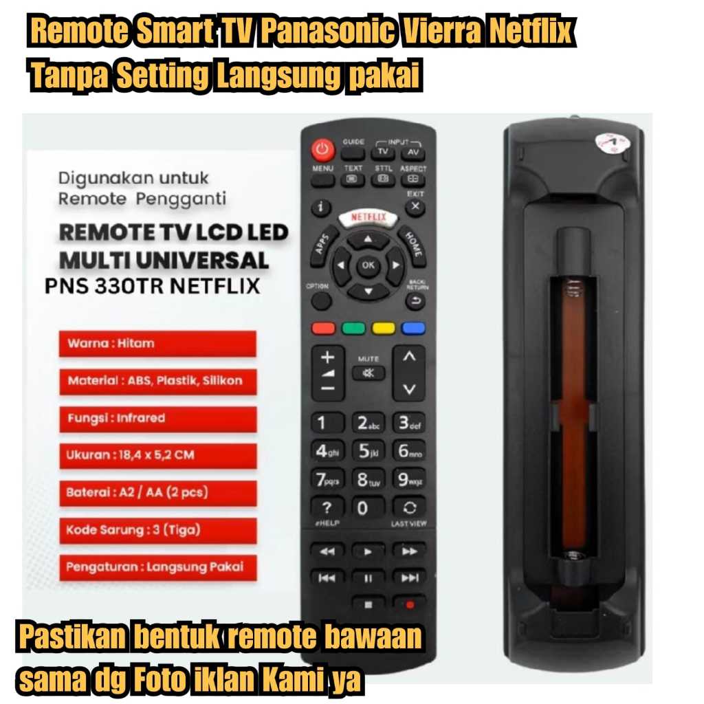 Remot TV panasonic smart tv android Tanpa setting remote tv panasonik Remote Smart TV panasonic vier
