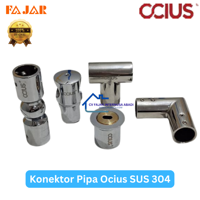 Konektor Ocius Pipa ke Pipa - Pipa Ke kaca atau Pipa Ke Tembok