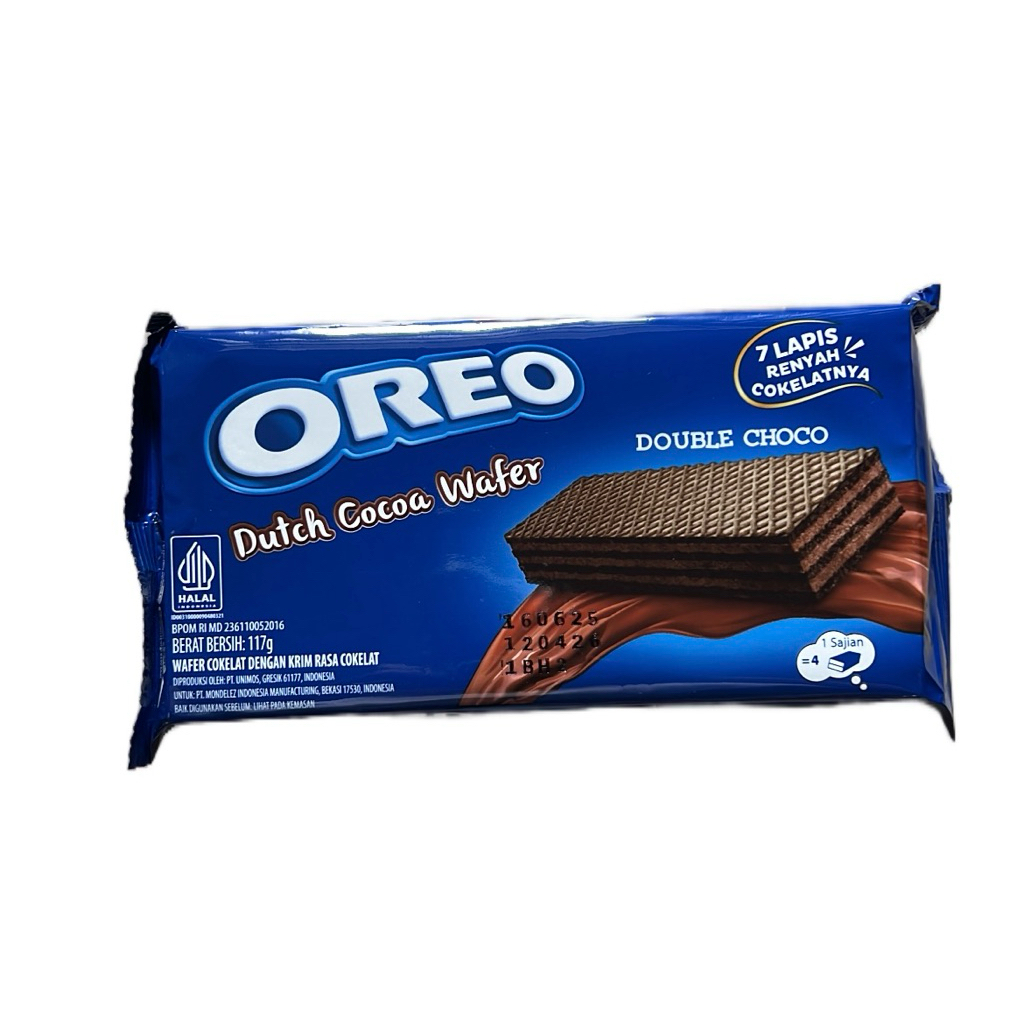 

OREO DUTCH COCOA WAFER DOUBLE CHOCO [1 BUNGKUS @117G] | OREO WAFER COKELAT | OREO KRIM COKELAT | OREO WAFER DOUBLE CHOCO