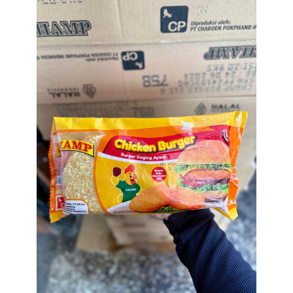 

chicken burger isi 6pcs enak