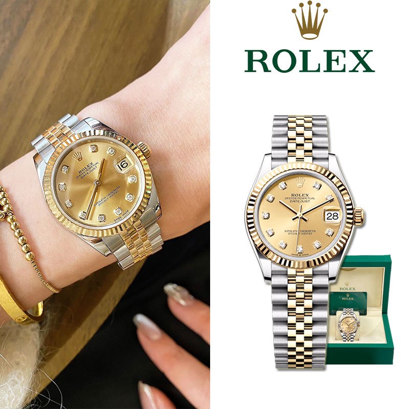 【Rolex】100% ASLI Rolex watch Jam tangan Rolex Wanita Datejust series M278273-0026 31mm tahan air Gar