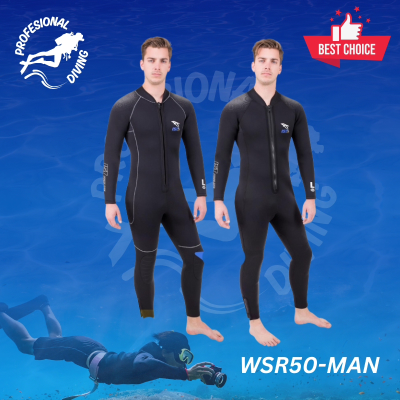 Baju Jaket Selam 3MM Rental Jumpsuit Wetsuit MAN WSR50 IST