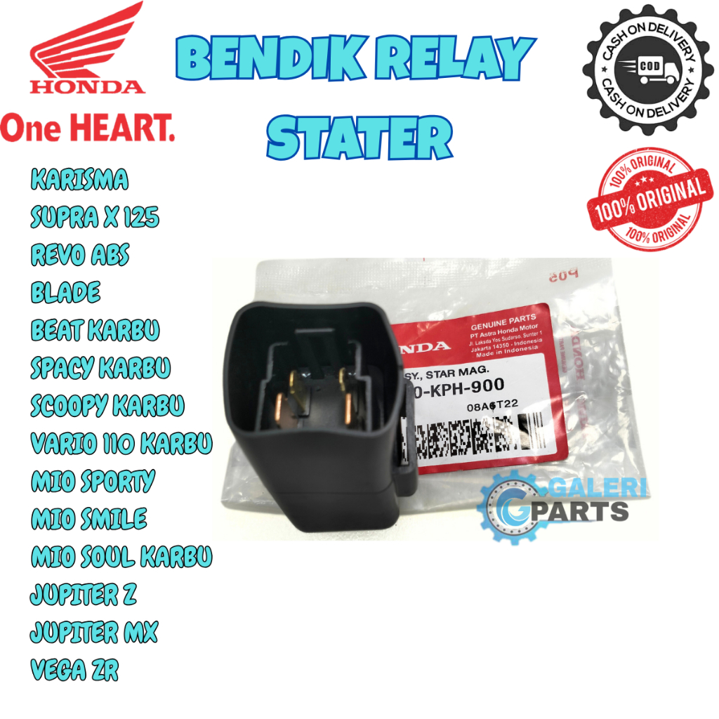 BENDIK STATER HONDA KARISMA SUPRAX125 REVO ABS BLADE BEAT SPACY SCOOPY VARIO 110 KARBU ASLI ORI HAM